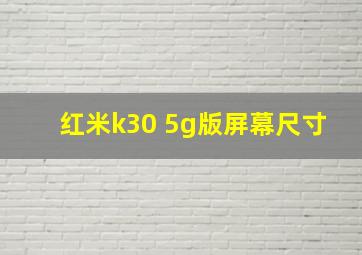 红米k30 5g版屏幕尺寸